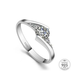 Sterling Silver Engagement Ring