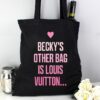 Personalised Pink on Black Tote Bag