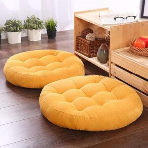 Pillow Fiber Filled Round Pouf