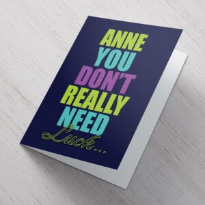 Personalized Card- Good Luck