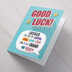 Personalized Card- Good Luck
