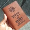 100% leather passport wallet in Kenya personalized with custom text